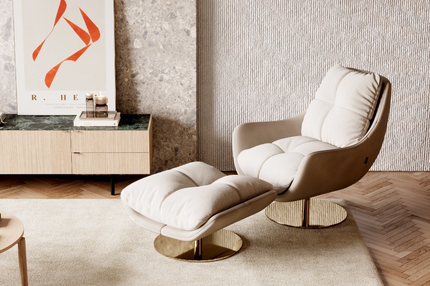 Sophia Armchair with Ottoman