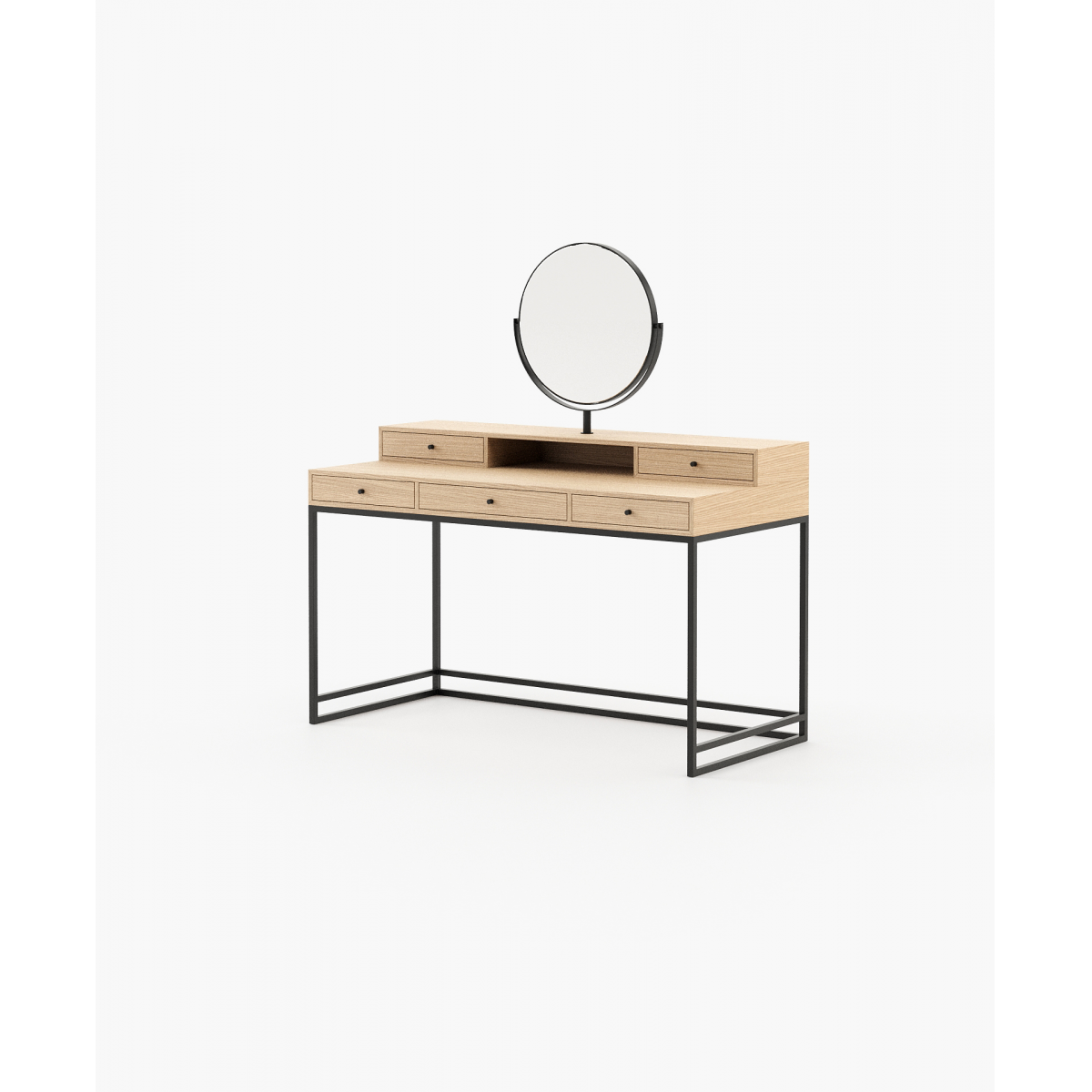 DAS Wall Mount Makeup Vanity Dresser Dressing Mirror/Glass/Table and  Multipurpose Rack Shelves with Elegant Double Stainless Steel Hooks  (Black)- Evelyn : Amazon.in: Home & Kitchen